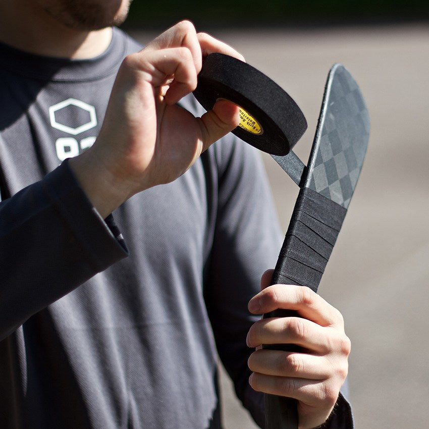 Comp-o-stik Stoffband Hockey – Weiß / Schwarz, Schmal / Breit