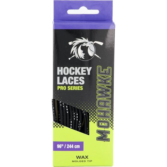 Mohawke Lace Wax Black - Czarne woskowane sznurówki do łyżew